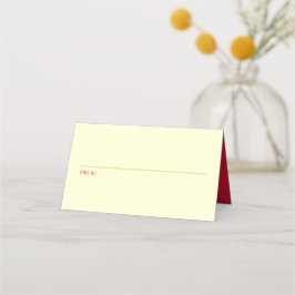 Helle und farbenfrohe Rosa- und Orangefarbene Hoch Platzkarte
