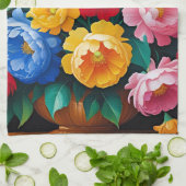 Helle und farbenfrohe Rosen Geschirrtuch (Gefaltet)