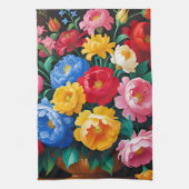 Helle und farbenfrohe Rosen Geschirrtuch (Vertikal)