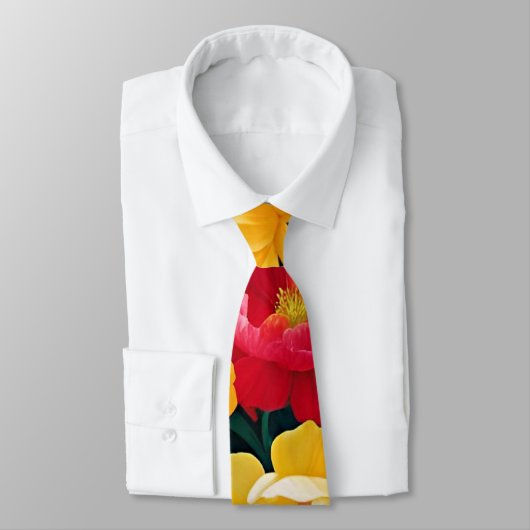 Helle und farbenfrohe Rosen Krawatte (Gebunden)