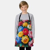 Helle und farbenfrohe Rosen Schürze (Getragen)