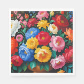 Helle und farbenfrohe Rosen Serviette (Vorderseite)
