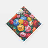 Helle und farbenfrohe Rosen Serviette (Ecke)
