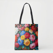 Helle und farbenfrohe Rosen Tasche (Vorderseite)