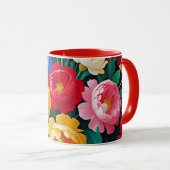 Helle und farbenfrohe Rosen Tasse (VorderseiteRechts)