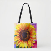 Helle und farbenfrohe Sonnenblumenbeutel Tasche (Vorderseite)