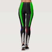 Helle und farbenfrohe Streifen Leggings (Rückseite)