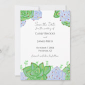 Helle und farbenfrohe, sukkulöse Save the Date-Kar Save The Date (Vorderseite)