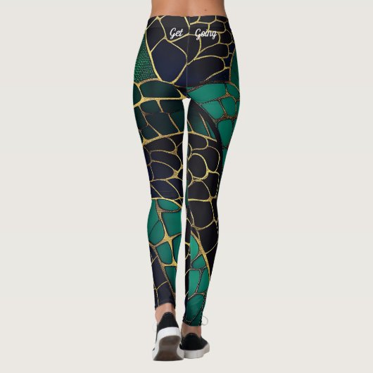Helle und farbenfrohe Tierdrucke Leggings (Rückseite)