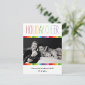 Helle und farbenfrohe Urlaubsfotokarte Postkarte (Stehend Vorderseite)