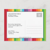 Helle und farbenfrohe Urlaubsfotokarte Postkarte (Rückseite)