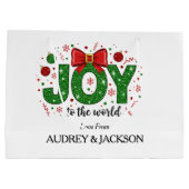 Helle und farbenfrohe Weihnachten Große Geschenktüte (Rückseite)