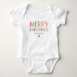 Helle und farbenfrohe Weihnachtslieder Baby Strampler