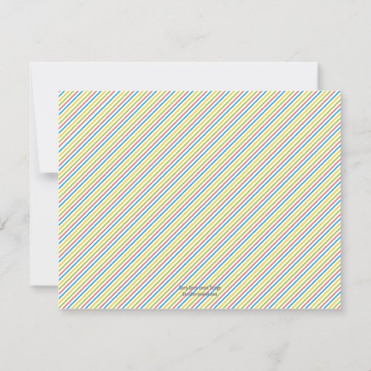 Helle und farbige Dankeschön-Karten Dankeskarte (Rückseite)