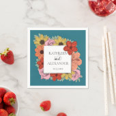 Helle und feine Aquamarine Bläsereihe Serviette (Beispiel)