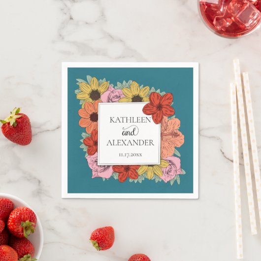 Helle und feine Aquamarine Bläsereihe Serviette (Beispiel)