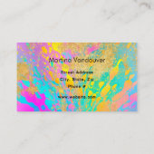 Helle und feine farbige Spritzer Visitenkarte (Rückseite)