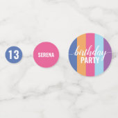 Helle und feine Farbschau Geburtstag Konfetti (Vorderseiten)