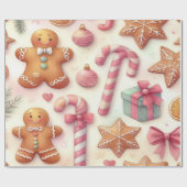 Helle und festliche Weihnachtsverpackung Geschenkpapier (Flach)