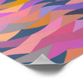 Helle und fette Abstrakte Dreiecke in lebhafter Fa Poster (Ecke)