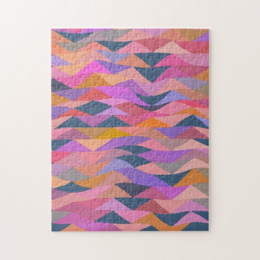 Helle und fette Abstrakte Dreiecke in lebhafter Fa Puzzle (Vertikal)