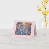 Helle und fette abstrakte Kunstnotecard Karte (Gelbe Blume)