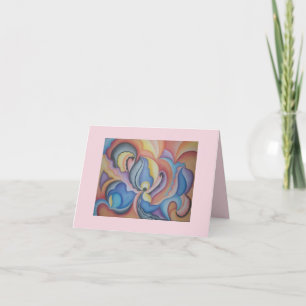 Helle und fette abstrakte Kunstnotecard Karte
