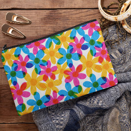 Helle und fette Hippie-Blume Retro Floral Zubehörtasche