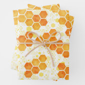 Helle und fette Honigwabe Geschenkpapier Set (Beispiel)