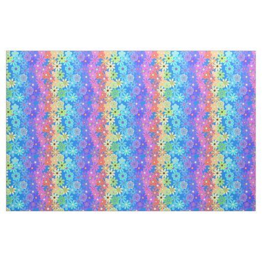 Helle und fette Rainbow-Hippie-Blume Stoff (Yard (91,4 cm))