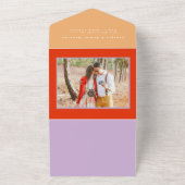 Helle und fette Retro-Hochzeit All In One Einladung (Außenbereich)