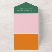 Helle und fette Retro-Hochzeit All In One Einladung (Außenbereich)