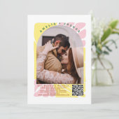 Helle und fette Retro-Hochzeit Einladung (Stehend Vorderseite)