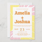 Helle und fette Retro-Hochzeit Einladung (Rückseite)