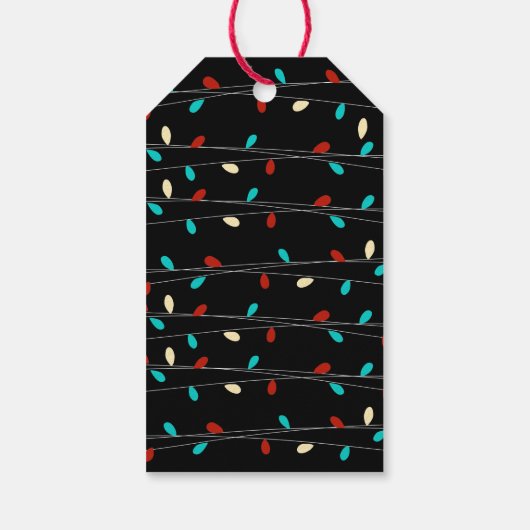 Helle und fette String-Lights Monogram-Geschenk-Ta Geschenkanhänger (Rückseite)