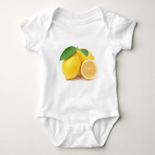 Helle und frisch gelbe Zitronen Baby Strampler