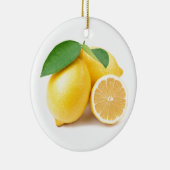 Helle und frisch gelbe Zitronen Keramikornament (Rechts)