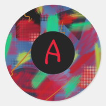 Helle und fröhliche Abstrakte Digital Art Monogram