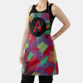Helle und fröhliche Abstrakte Digital Art Monogram Schürze (InSitu)