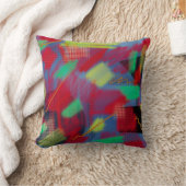 Helle und fröhliche Abstrakte digitale Kunst Kissen (Decke)