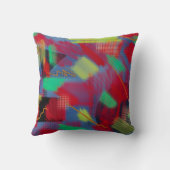 Helle und fröhliche Abstrakte digitale Kunst Kissen (Rückseite)