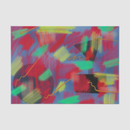 Helle und fröhliche Abstrakte digitale Kunst Seidenpapier