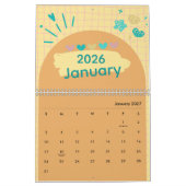 Helle und fröhliche Ästhetik-Kalender Kalender (Jan 2027)