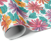 Helle und fröhliche Blume Papier Geschenkpapier (Rolleneckpunkt)