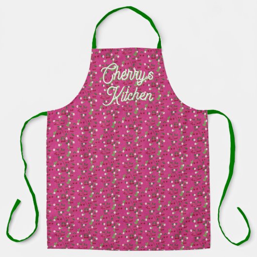 Helle und fröhliche Cherry-All-over-Print-Schürze Schürze (Vorderseite)