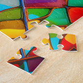 Helle und fröhliche Glasfenster Puzzle (Seite)