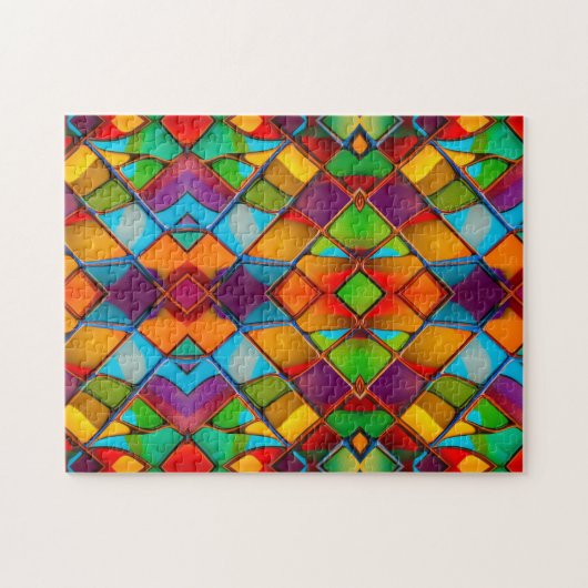Helle und fröhliche Glasfenster Puzzle (Horizontal)