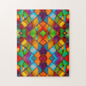 Helle und fröhliche Glasfenster Puzzle (Vertikal)