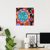 Helle und fröhliche Leistung Poster (Heimbüro)