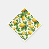 Helle und fröhliche moderne zesty Zitronen Serviette (Ecke)